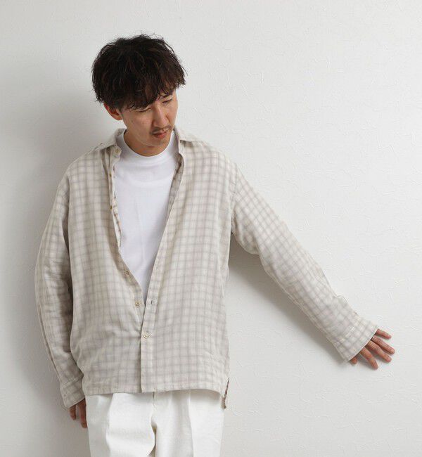 NOLLEY'S goodman「ダブルガーゼ レギュラーカラーオーバーシャツ 26AW」|シャツ・ブラウス|
