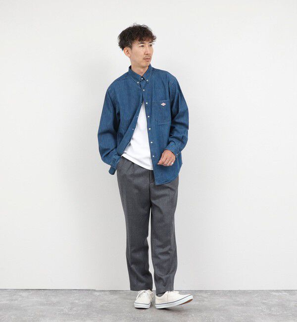 NOLLEY'S goodman「【DANTON/ダントン】DOT BUTTON B.D. SHIRT（DT-B0293 DUG）」|シャツ・ブラウス|