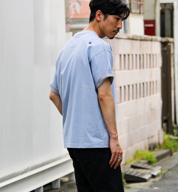 GLOSTER「【BOY刺繍】裏グラデーション ワンポイント半袖Tシャツ」|Tシャツ・カットソー|