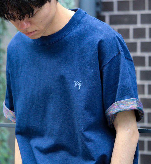 GLOSTER「【BOY刺繍】裏グラデーション ワンポイント半袖Tシャツ」|Tシャツ・カットソー|