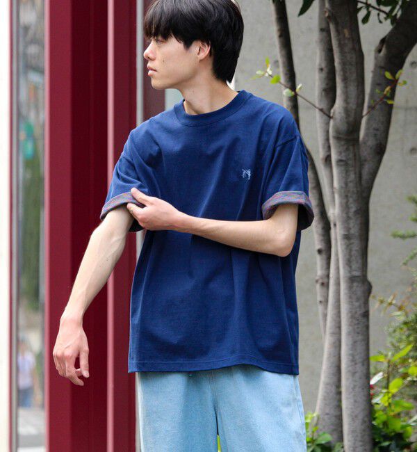 GLOSTER「【BOY刺繍】裏グラデーション ワンポイント半袖Tシャツ」|Tシャツ・カットソー|