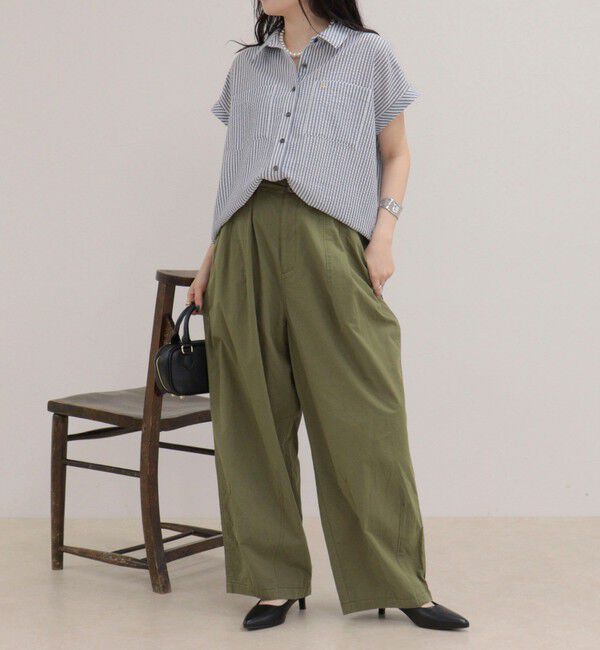 fredy emue「FR刺しゅうフレンチストライプシャツ」|シャツ・ブラウス|