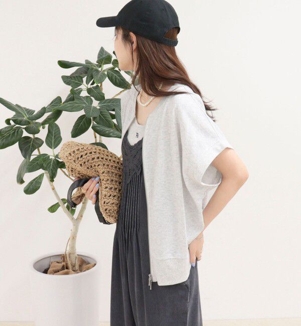 fredy emue「ミニ裏毛前開きZIPプルオーバー」|Tシャツ・カットソー|