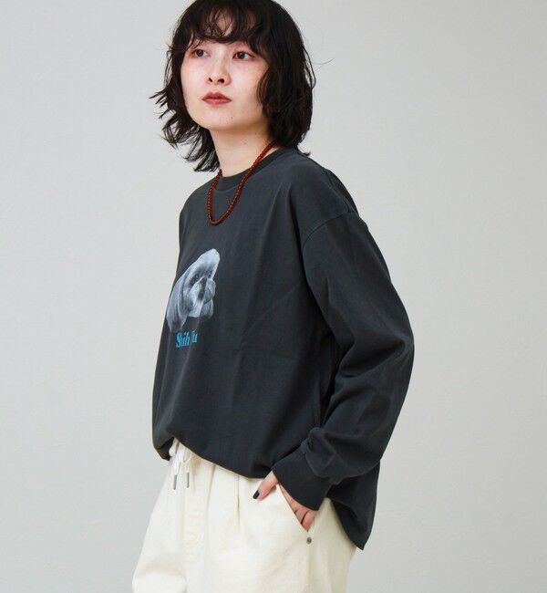 GLOSTER「【WEB限定】【人気シリーズ】【DOG&CAT】犬猫ピグメントロンT」|Tシャツ・カットソー|