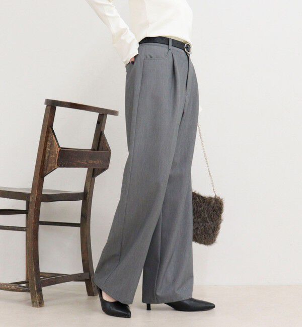 fredy emue「TRタックストレートパンツ」|チノ|