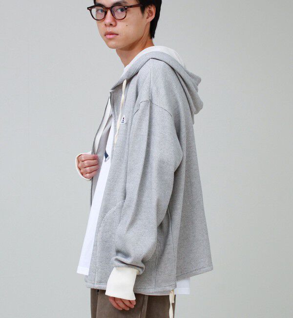 GLOSTER「【GEVACO/ゲバコ】ジップアップワッフルフーディー」|パーカー|