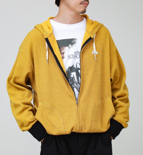 GLOSTER「【GEVACO/ゲバコ】ジップアップワッフルフーディー」|パーカー|