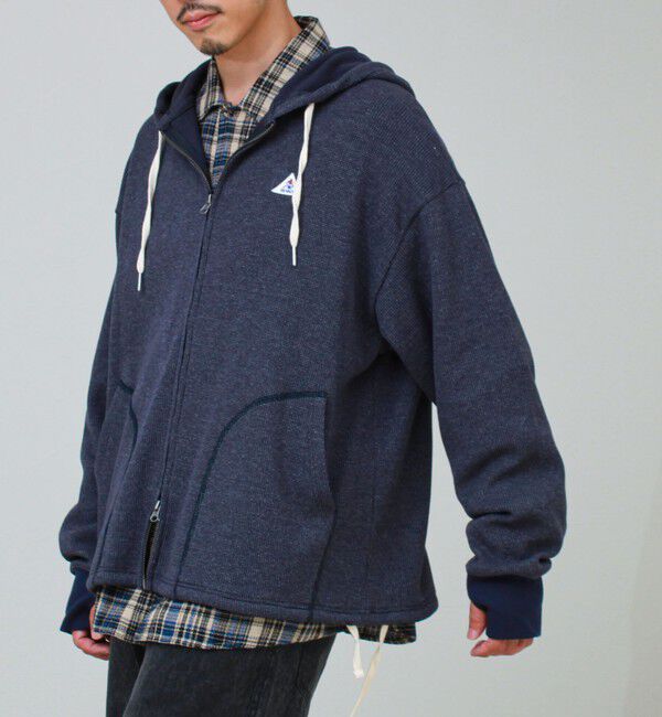 GLOSTER「【GEVACO/ゲバコ】ジップアップワッフルフーディー」|パーカー|