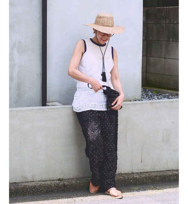 SALON adam et rope'「【crinkle crinkle crinkle】別注ドット3D刺繍フリルトートバッグ」|トートバッグ|