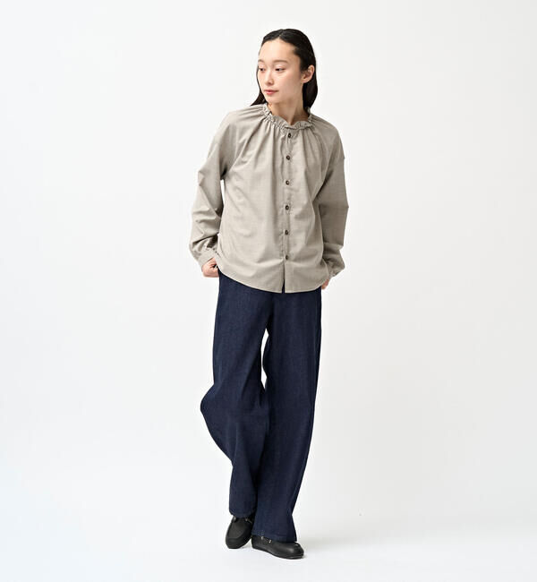 ORCIVAL「ORCIVAL | ストレッチブロード ギャザーシャツ WOMEN」|シャツ・ブラウス|