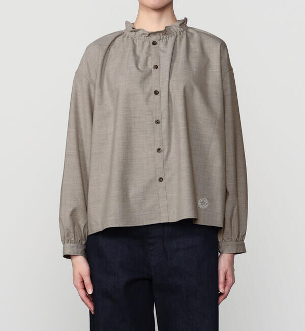 ORCIVAL「ORCIVAL | ストレッチブロード ギャザーシャツ WOMEN」|シャツ・ブラウス|