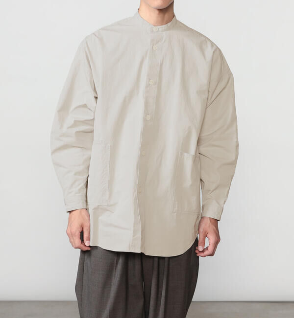  「HAVERSACK | 〈別注〉 ポリエステル バンドカラーシャツ MEN」|シャツ・ブラウス|GREY