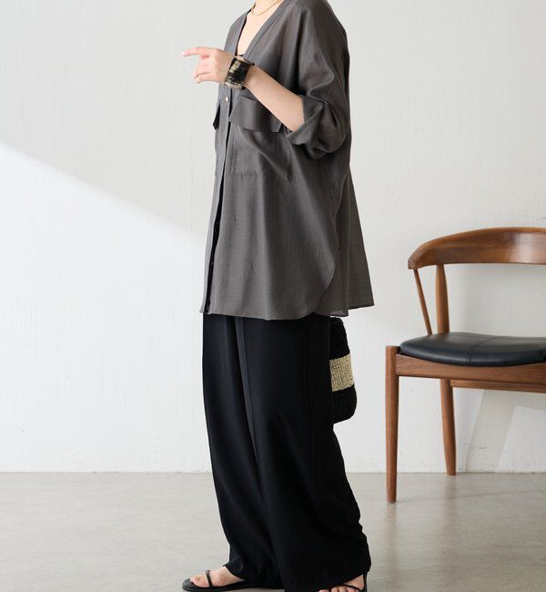  「【ロングシーズン着られる/丈調整可能◎】ヴィンテージライクオーバーシャツ」|シャツ・ブラウス|