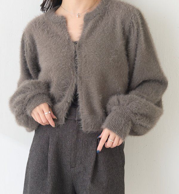  「【Nuel/ヌエル】キーネックホックカーディガン」|ニット・セーター|