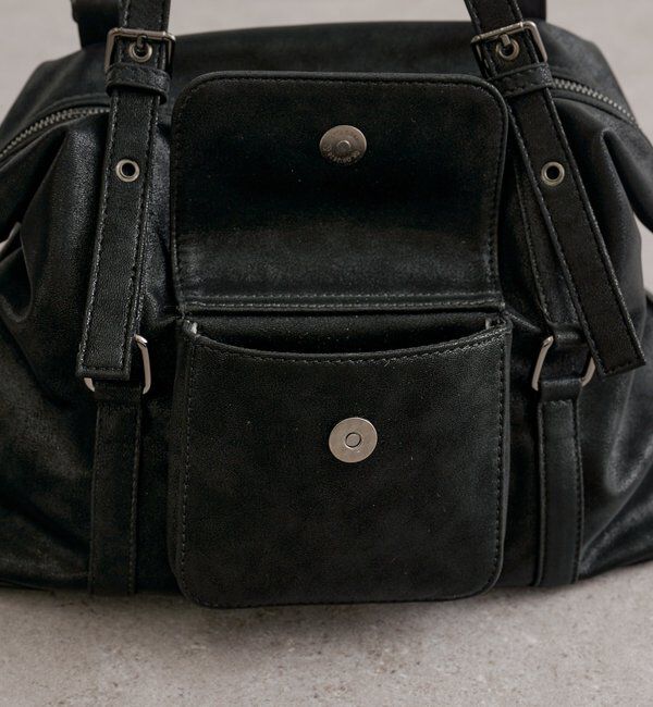  「ポケット付きベルトハンドルボストンBAG」|トートバッグ|