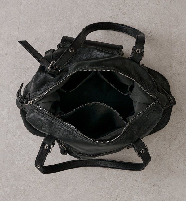  「ポケット付きベルトハンドルボストンBAG」|トートバッグ|