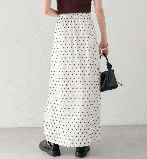  「サテンドットスカート」|スカート|