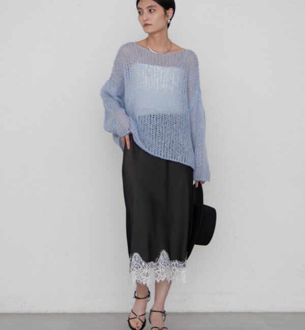  「≪好評につき再登場/洗える≫【earthy_/アーシー】シアーハンドライクニット」|ニット・セーター|