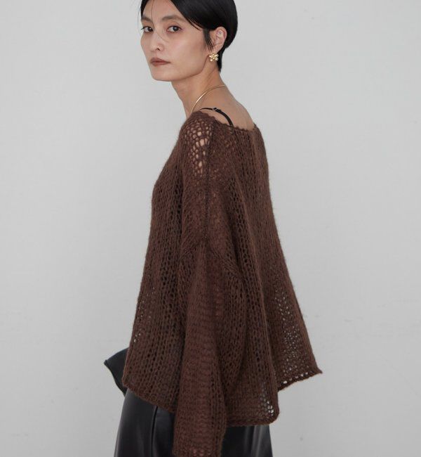  「≪好評につき再登場/洗える≫【earthy_/アーシー】シアーハンドライクニット」|ニット・セーター|