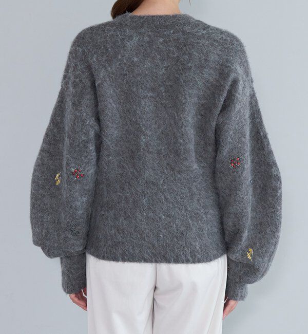  「刺繍ビジューニットプルオーバー」|ニット・セーター|