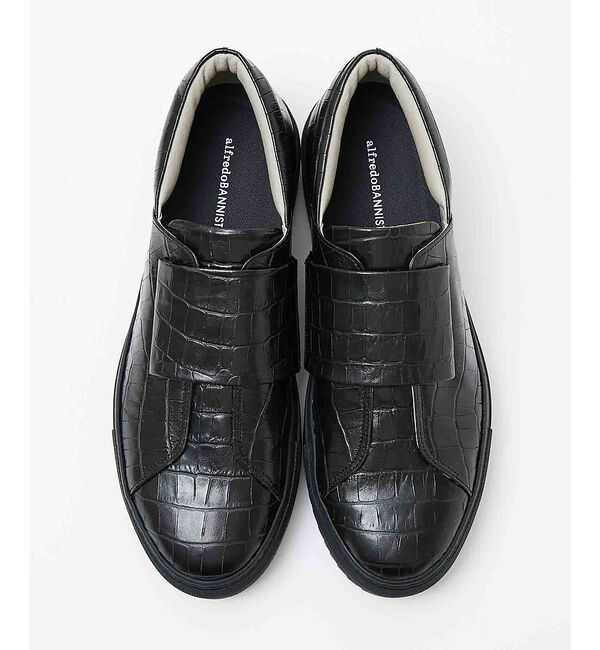 alfredoBANNISTER「【26A/W】ビッグストラップ クロコレザー スリッポン【予約】」|スニーカー|