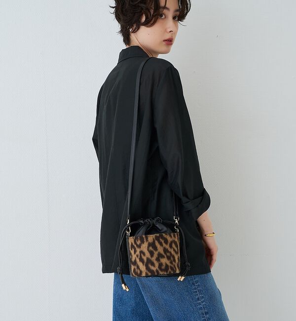 Rouge vif「【CHIMERE/シメール】レオパードミニボトル巾着ショルダーバックバッグ【予約」|ショルダー・メッセンジャー|