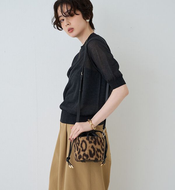 Rouge vif「【CHIMERE/シメール】レオパードミニボトル巾着ショルダーバックバッグ【予約」|ショルダー・メッセンジャー|