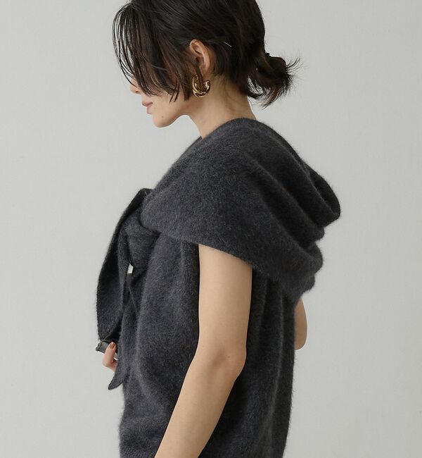 qualite「フォックスカシミアスリーブストール」|マフラー|モカ