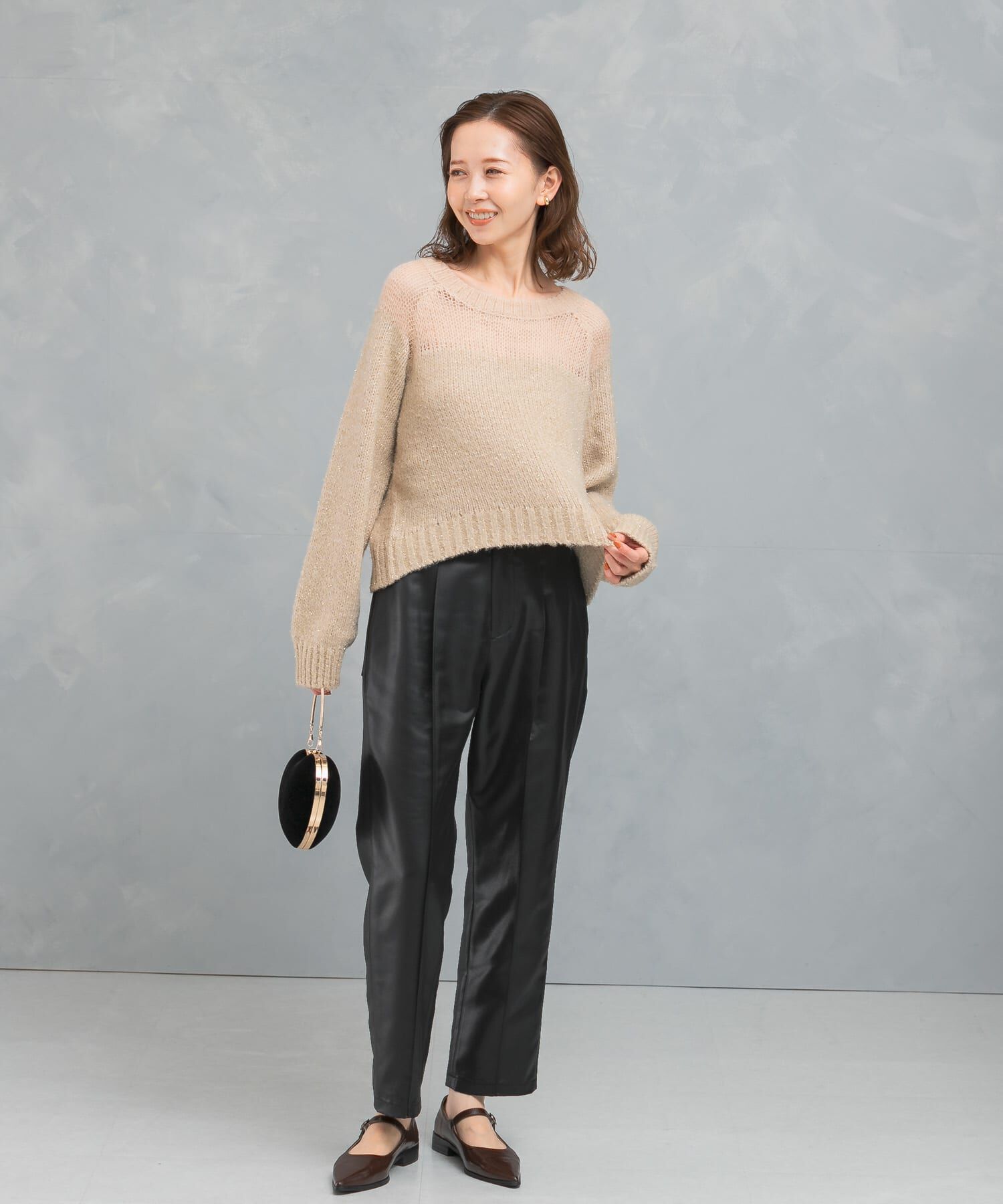 URBAN RESEARCH ROSSO「『WEB限定』ドッキングラメニット」|ニット・セーター|