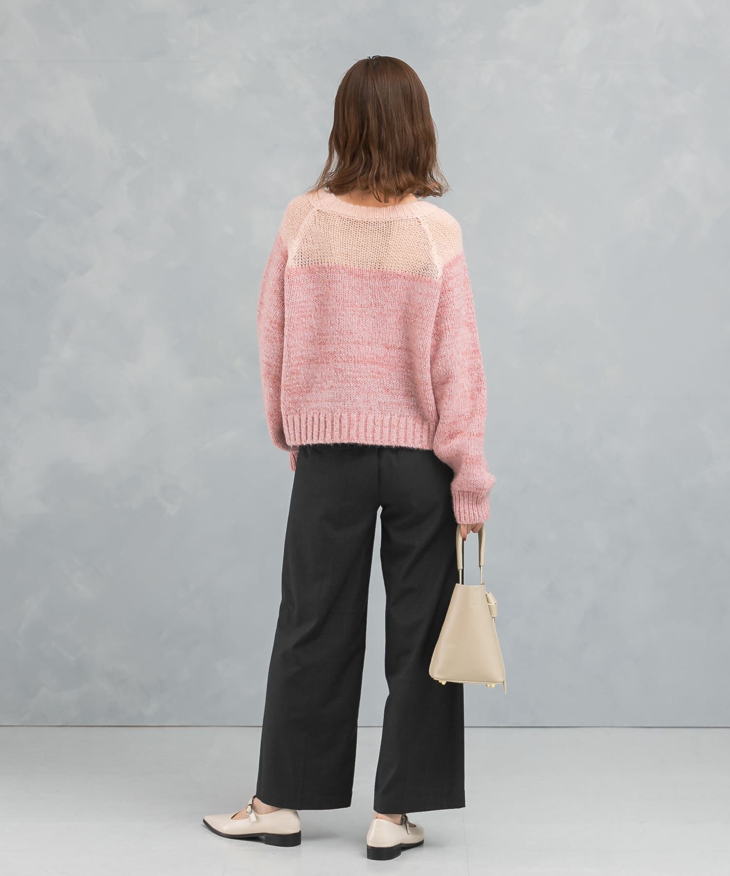 URBAN RESEARCH ROSSO「『WEB限定』ドッキングラメニット」|ニット・セーター|