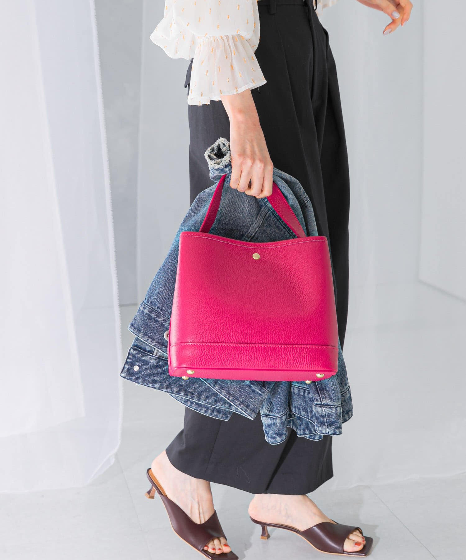 URBAN RESEARCH ROSSO「AULENTTI　スクエアBAG」|ハンドバッグ|ピンク