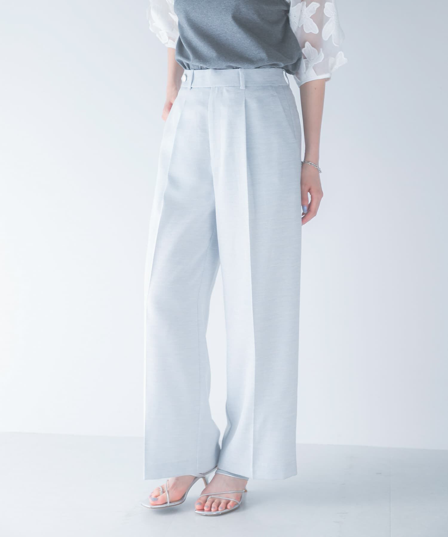URBAN RESEARCH ROSSO「防シワ リネンライクイージースラックス」|その他|ブルー系その他