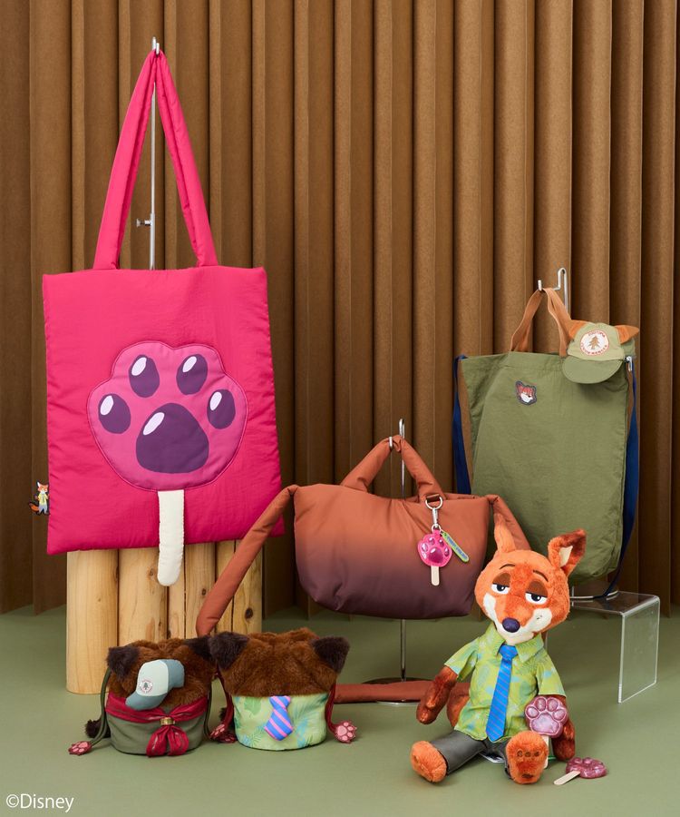 earth music&ecology「チャーム付きパファーバッグM/Zootopia」|ハンドバッグ|