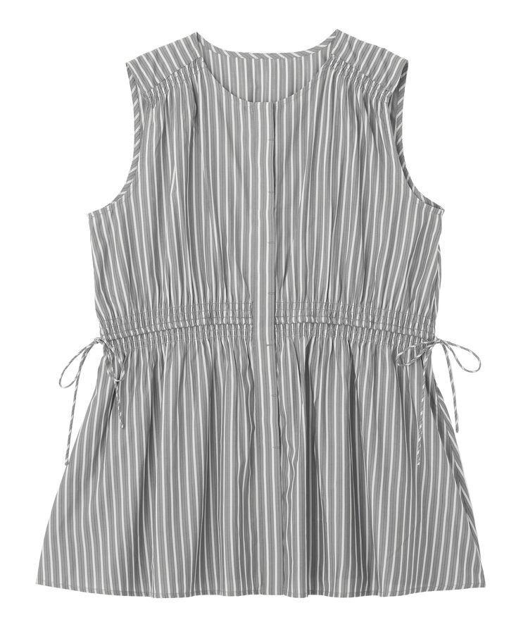 Green Parks「ウエストシャーリングブラウス」|シャツ・ブラウス|