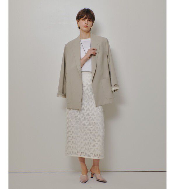 allureville「〈WEB・ルミネ別注〉ボタンレスジャケット」|テーラードジャケット|
