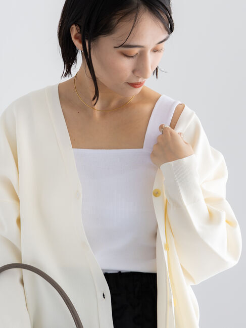 Te chichi「《新色追加》テレコスクエアタンクトップ」|タンクトップ|オフホワイト