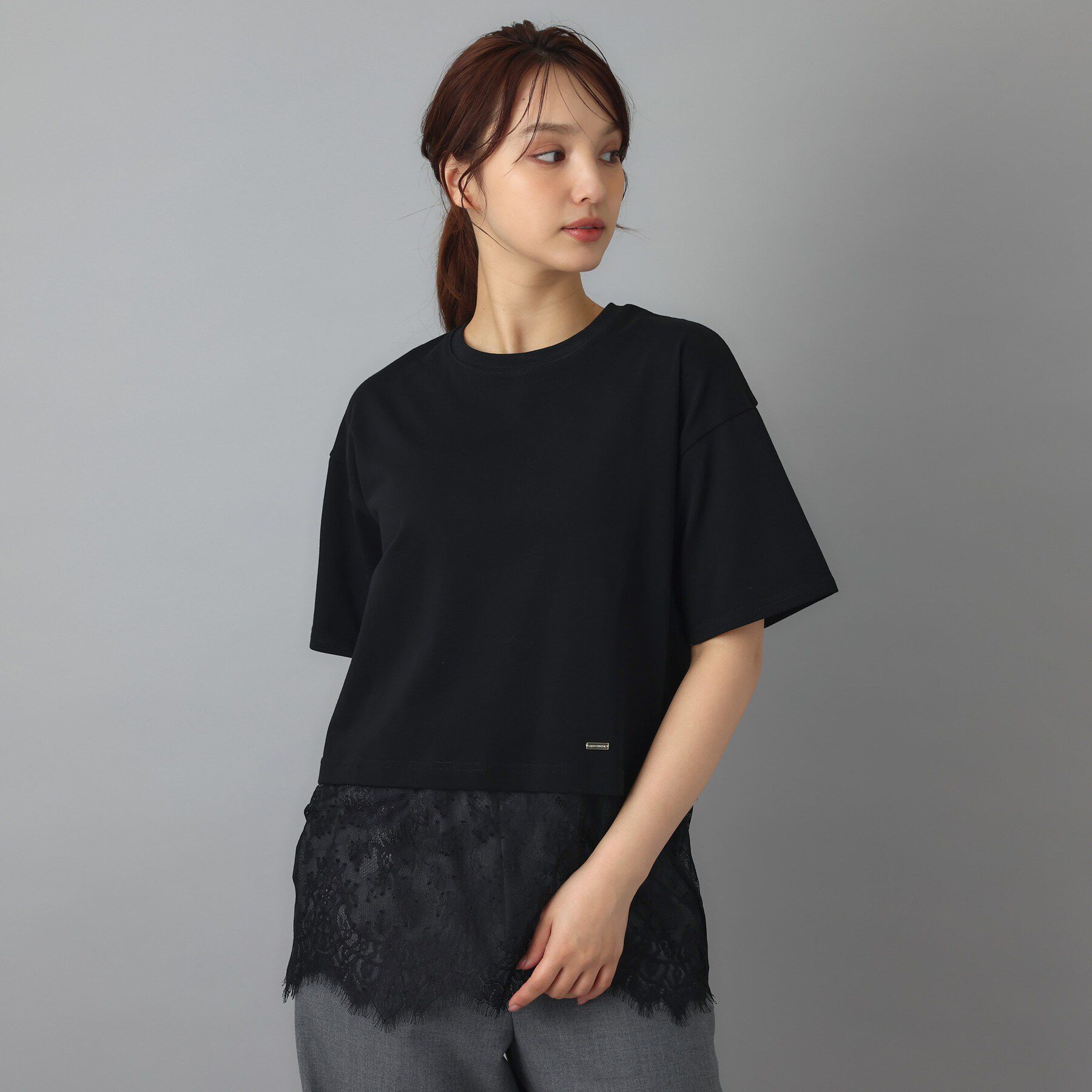 DRESSTERIOR「レースドッキングレイヤード Tシャツ」|Tシャツ・カットソー|