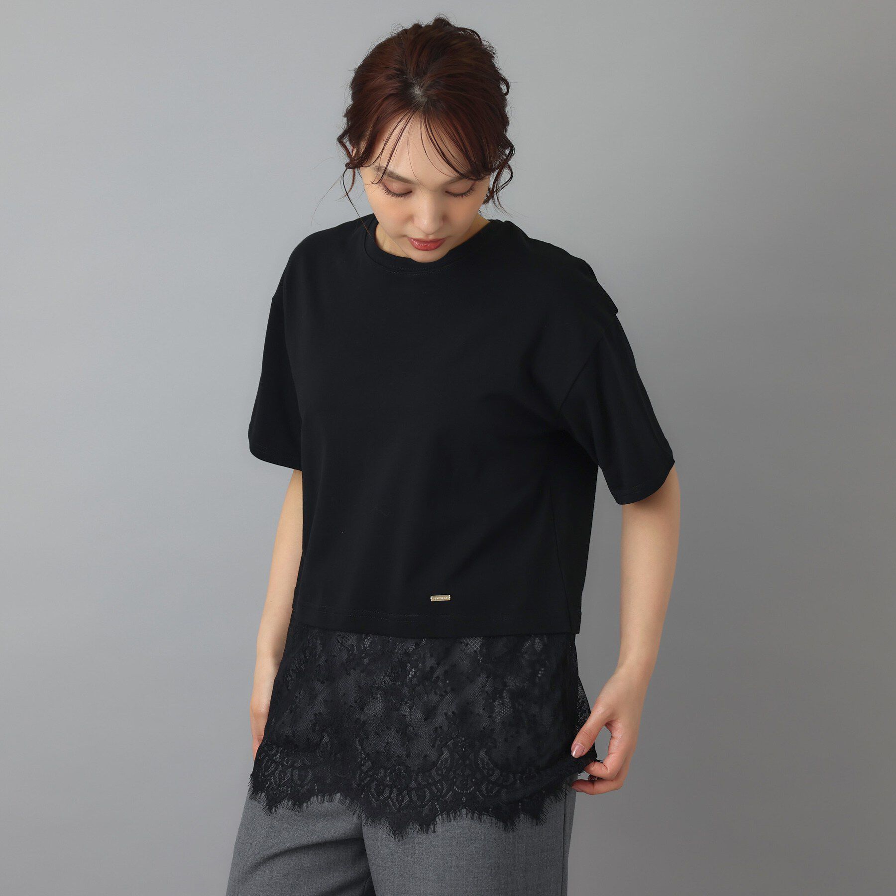DRESSTERIOR「レースドッキングレイヤード Tシャツ」|Tシャツ・カットソー|
