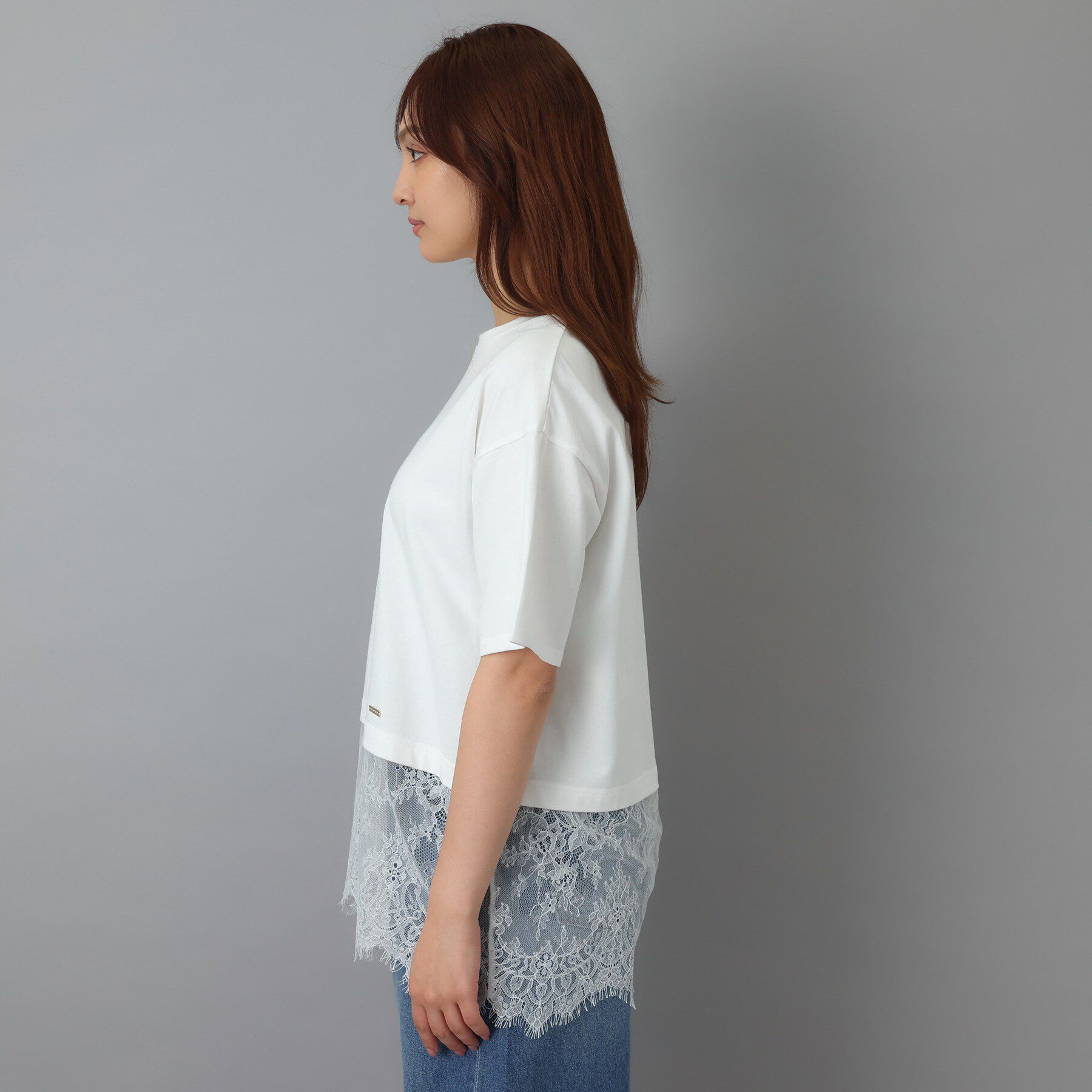 DRESSTERIOR「レースドッキングレイヤード Tシャツ」|Tシャツ・カットソー|