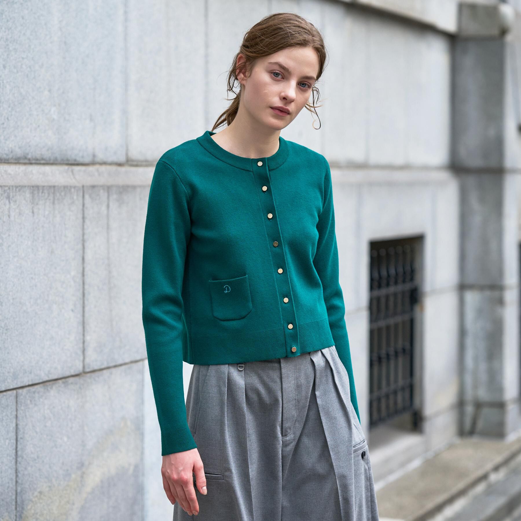 DRESSTERIOR「ウォッシャブルコットンカシミヤ混カーディガン」|カーディガン|