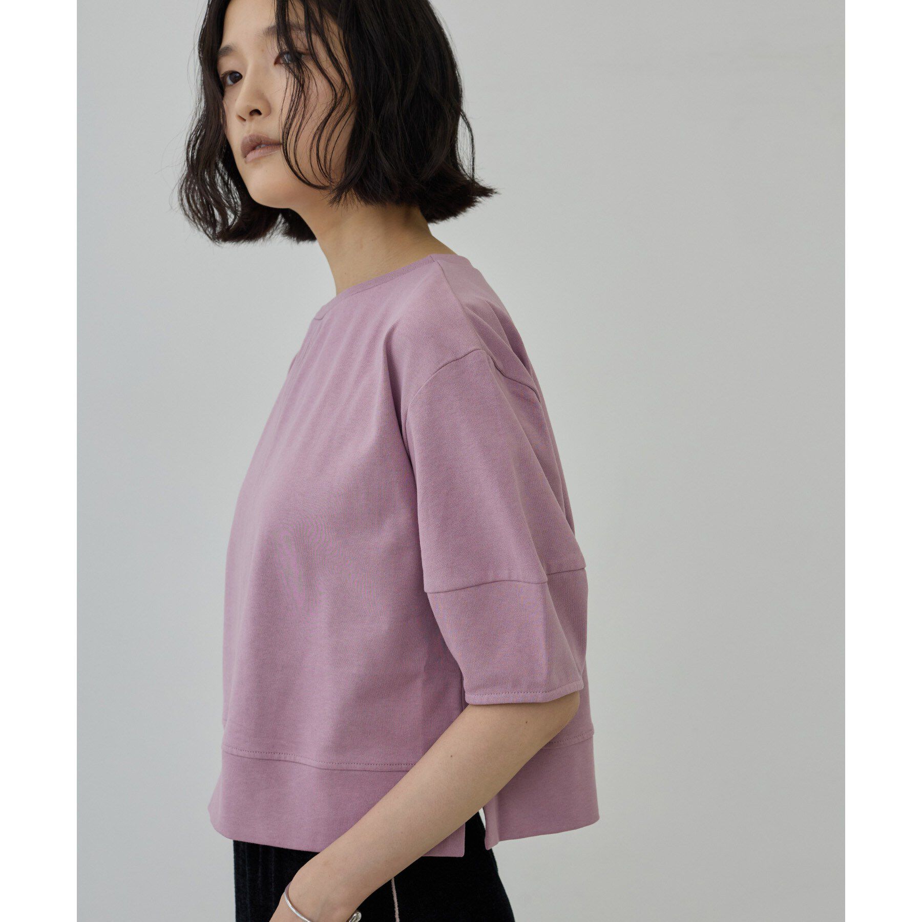 GALLEST「ハーフスリーブフォルムカットソー【接触冷感／新色追加】」|Tシャツ・カットソー|ピンク(071)