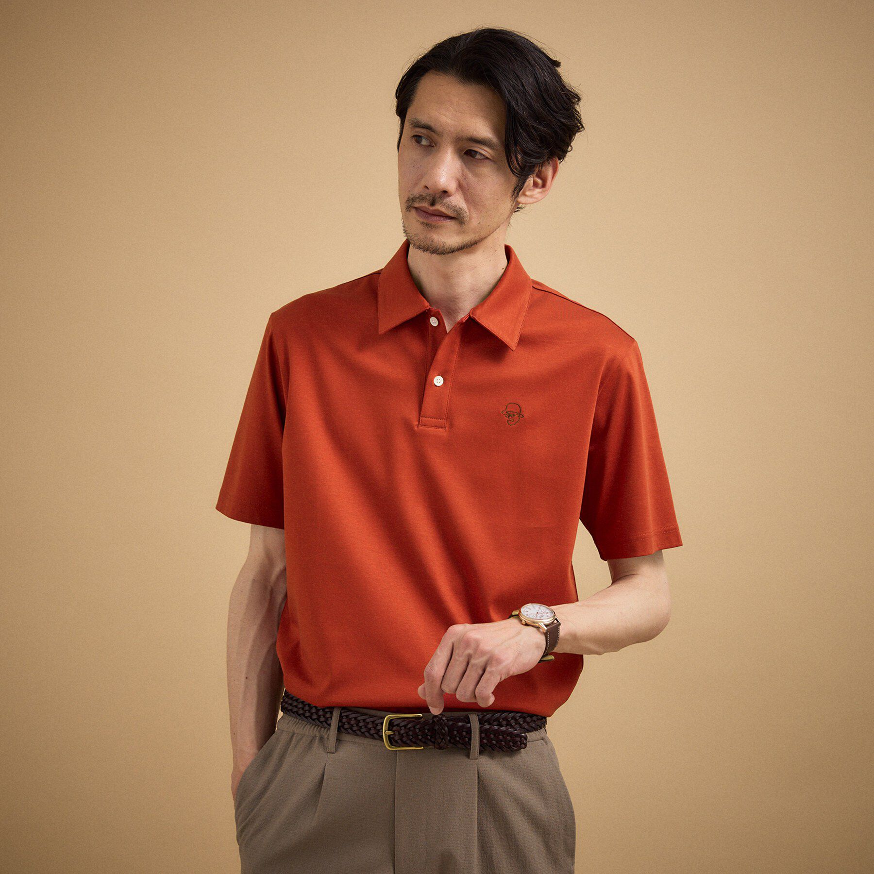 TAKEO KIKUCHI「【接触冷感】アイスクリアコットン ワンポイント ポロシャツ」|ポロシャツ|
