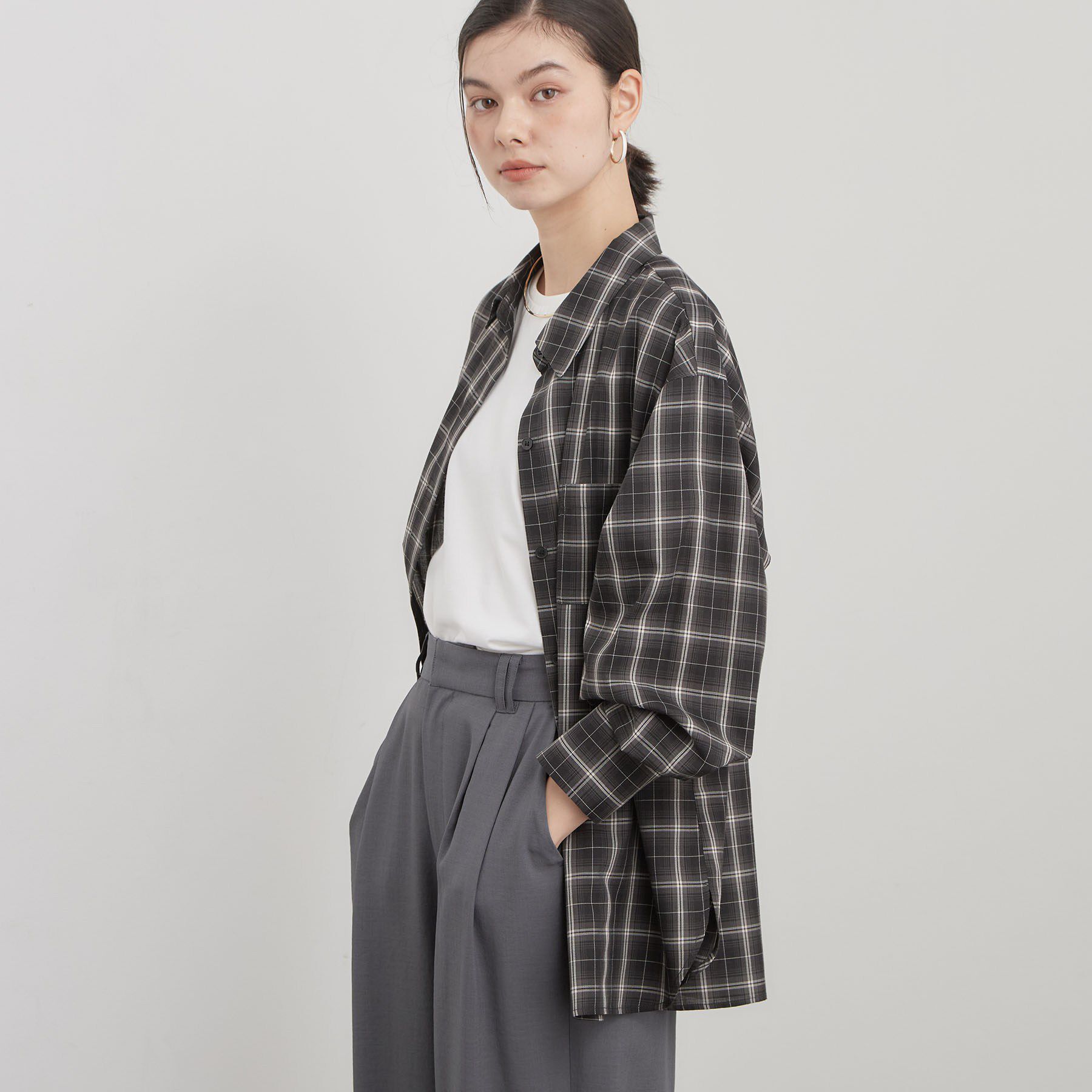 OPAQUE.CLIP「チェック柄シャツ【洗濯機OK】」|シャツ・ブラウス|