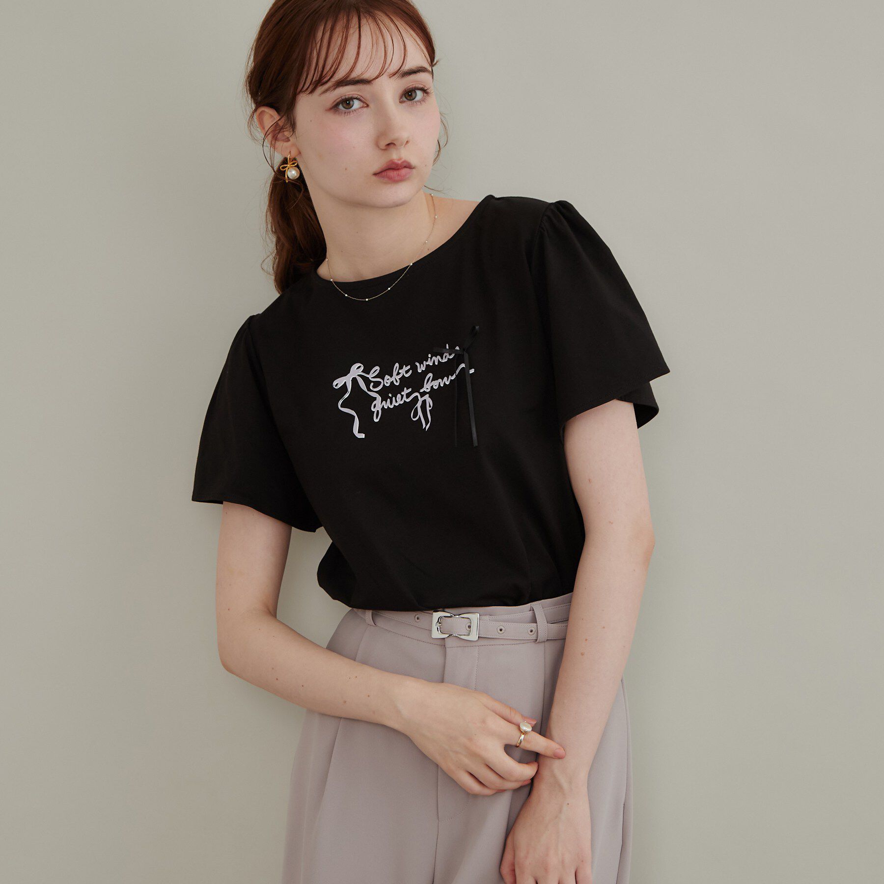 Couture broach「リボンロゴTシャツ」|Tシャツ・カットソー|