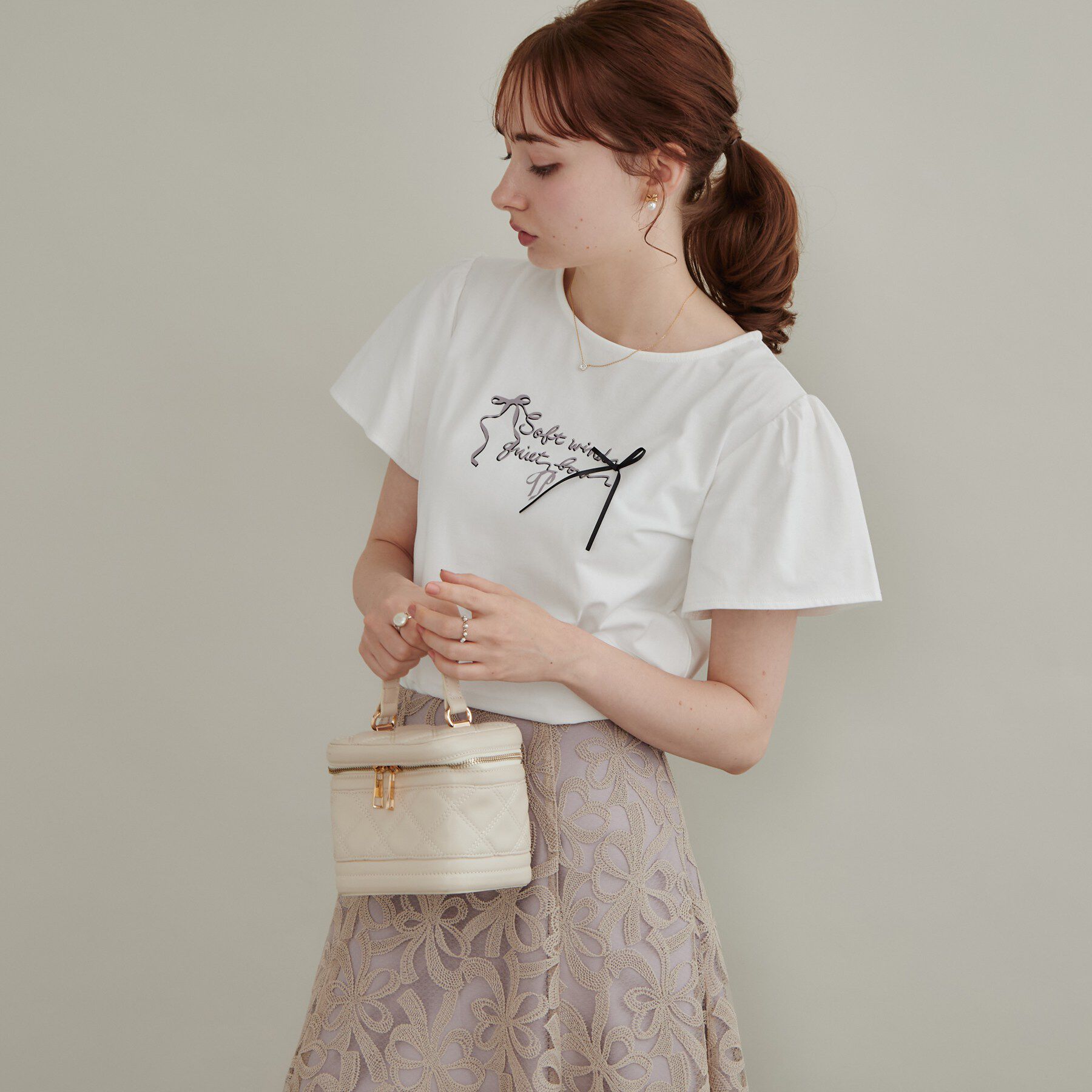Couture broach「リボンロゴTシャツ」|Tシャツ・カットソー|