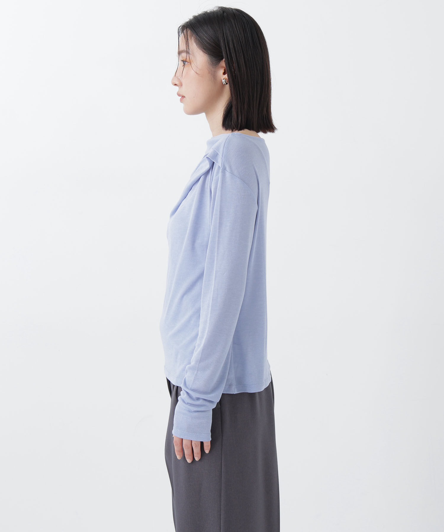  「肩タックシアーカットソー」|Tシャツ・カットソー|