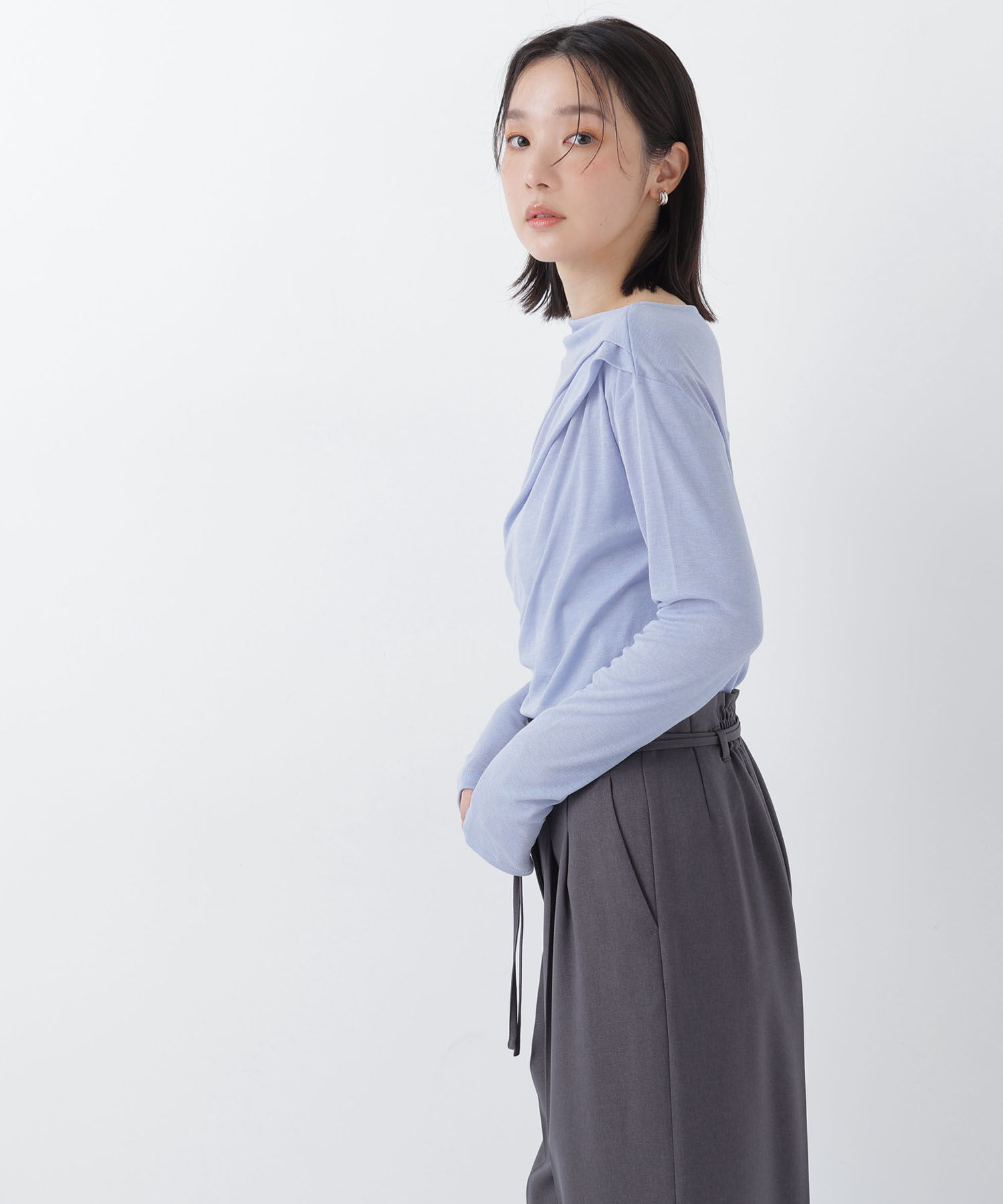  「肩タックシアーカットソー」|Tシャツ・カットソー|