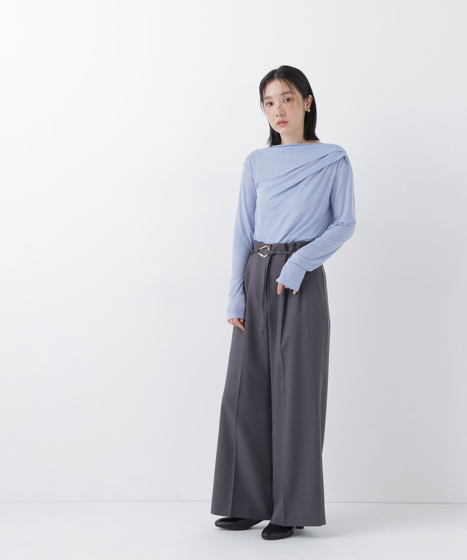  「肩タックシアーカットソー」|Tシャツ・カットソー|
