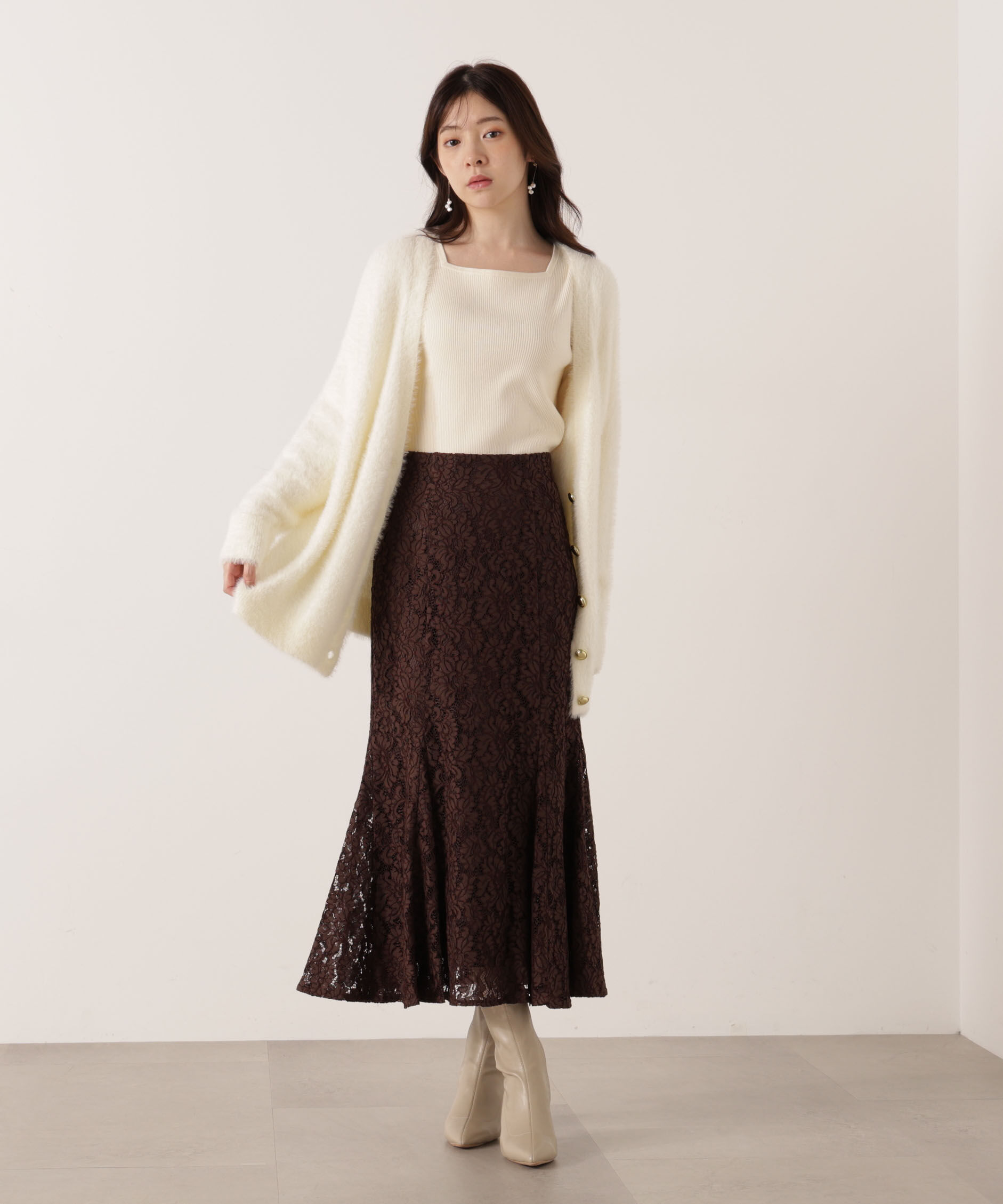 PROPORTION BODY DRESSING「レースマーメイドスカート 25AW」|スカート|