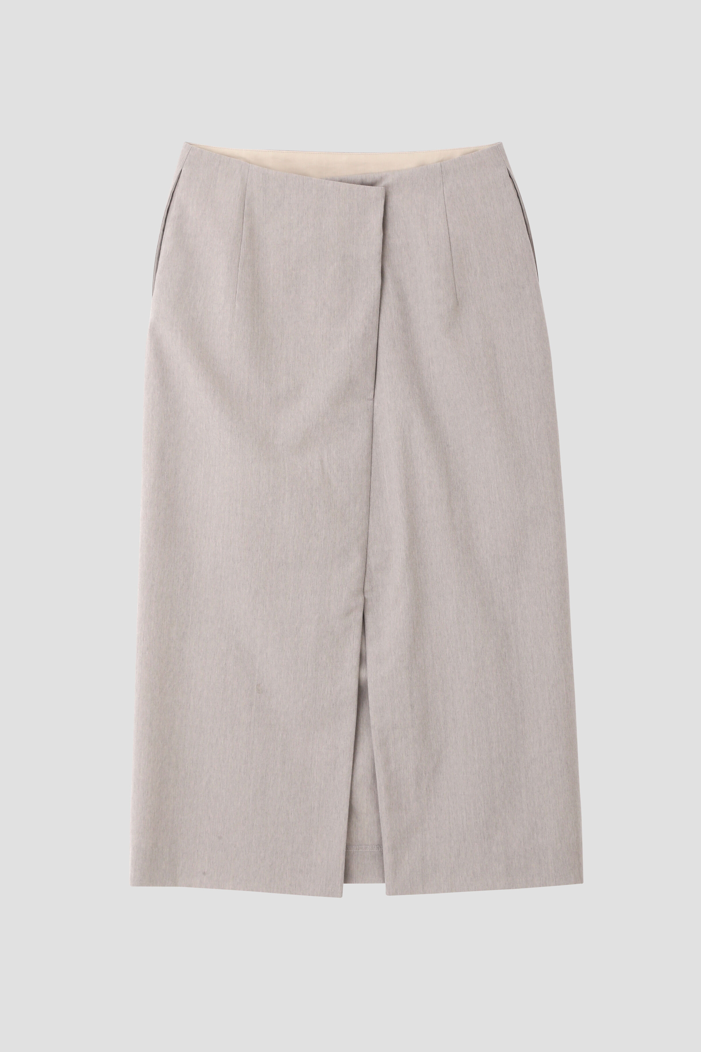 YLEVE 「YLEVE / WOOL CHAMBRAY SKIRT」|スカート|グレー